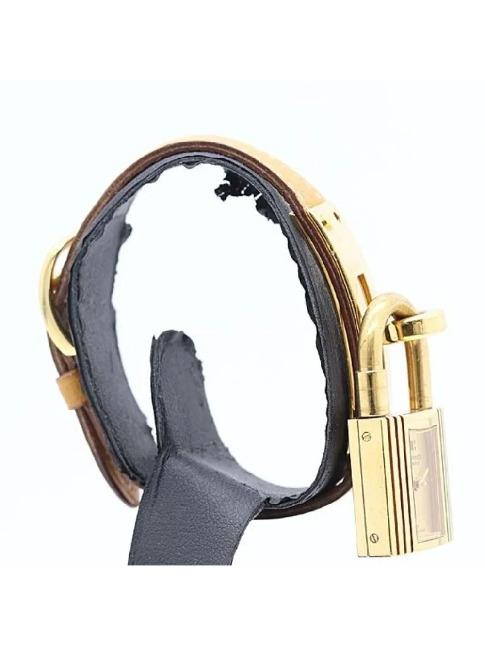 Hermes Kelly Watch Gold Dial